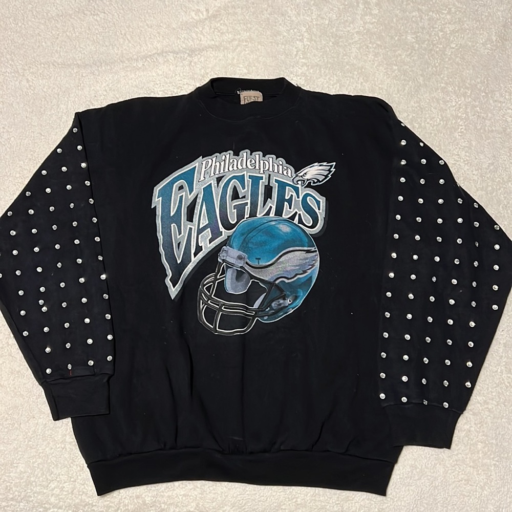 LF stores - bejeweled Philadelphia Eagles sweater